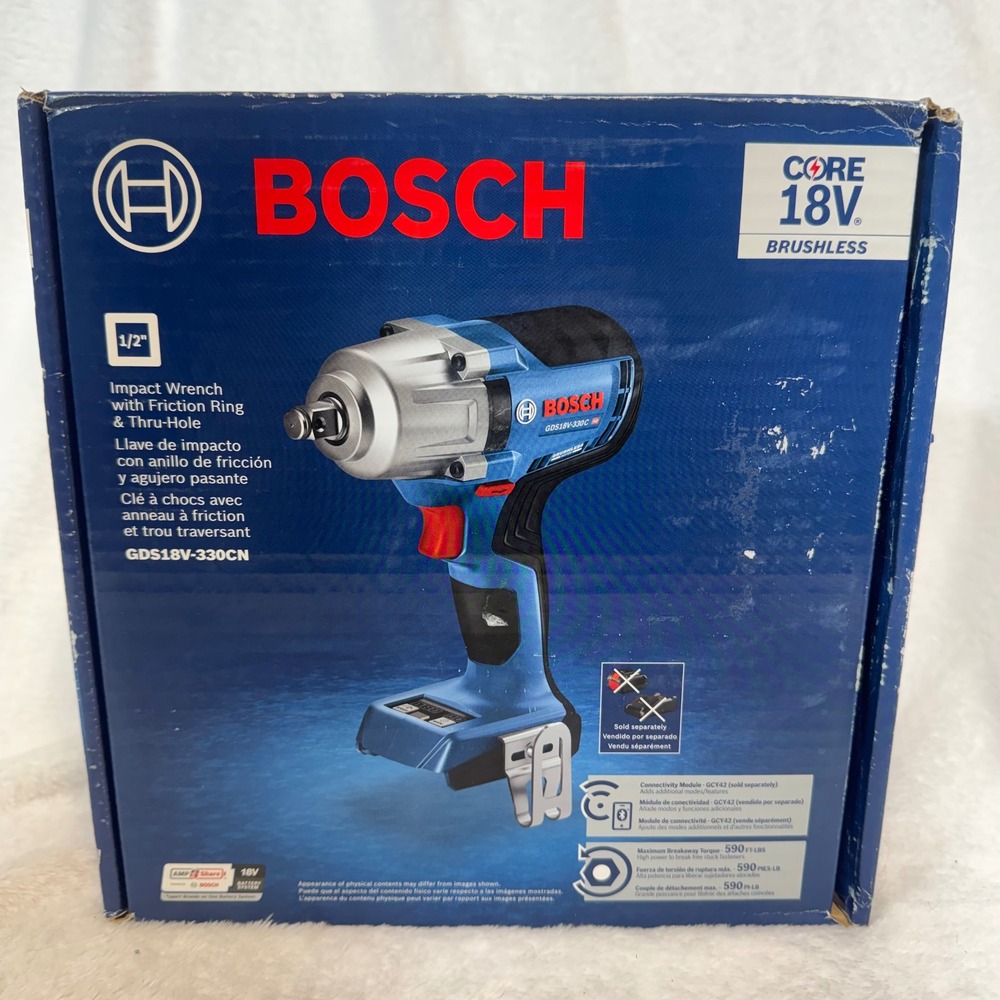 Bosch Impact Wrench 1/2 In Blue 18V Brushless Mid-Torque GDS18V-330CN